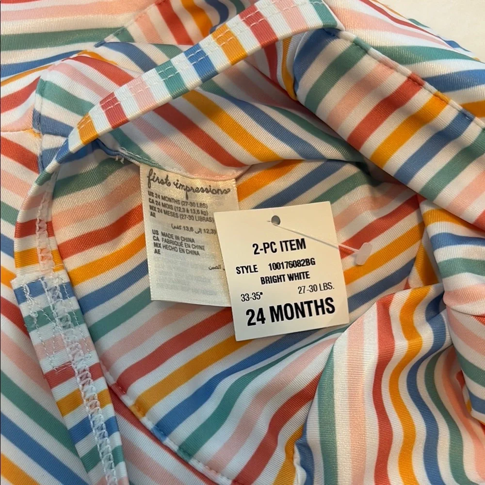 First Impressions Multicolor Striped Swimwear 24 months